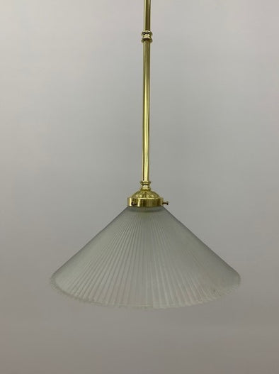 1LT BRASS ROD PENDANT GLASS SHADE(ONE ONLY)