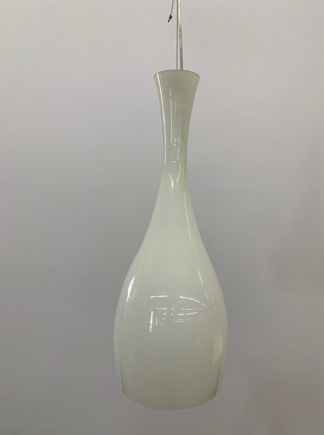 ENZO GLASS WHITE PENDANT(ONE ONLY)
