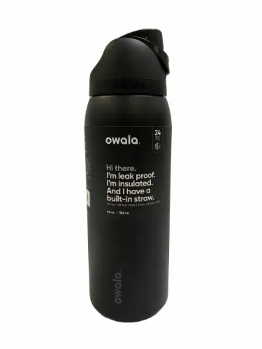 OWALA FREESIP STAINLESS STEEL INSULATED 709ML BLACK