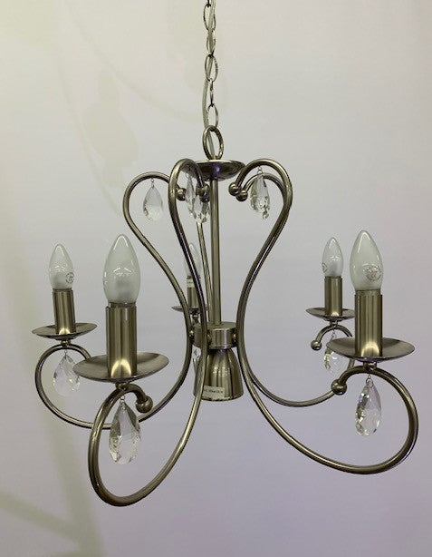 HAMPTON 6LT PENDANT BRUSHED CHROME(ONE ONLY)