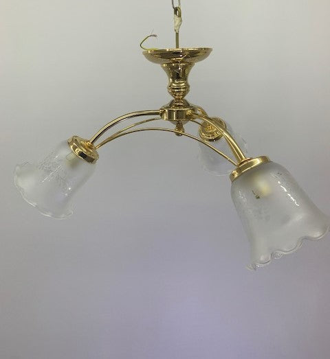 3LT 24KT GOLD CEILING LIGHT MOUNT