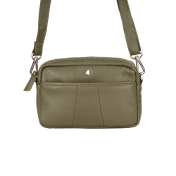 GW SIENA OLIVE GREEN CROSSBODY LEATHER BAG