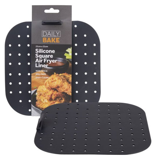 SILICONE SQUARE AIR FRYER LINER 22CM