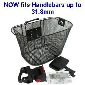 FRONT WIRE BASKET, QUICK RELEASE ADJUSTABLE BLK