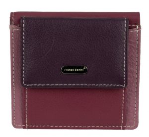 FRANCO BONINI WALLET COIN PURSE PURPLE LEATHER